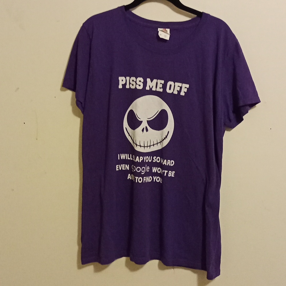 Hanes purple Jack Skellington graphic t-shirt